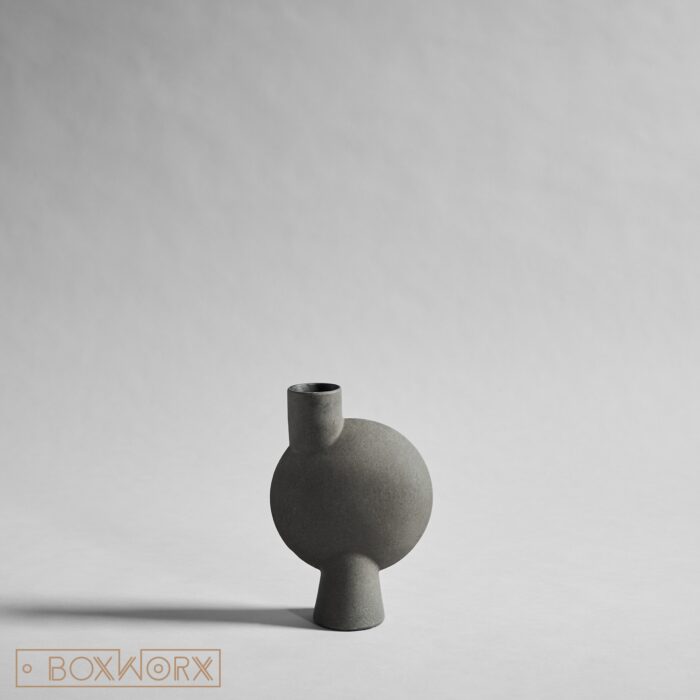 Sphere-Vase-Bubl-Dark-Grey