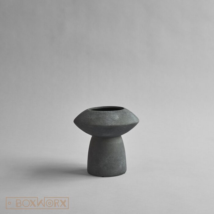 Sphere-Vase-Fat-Dark-Grey
